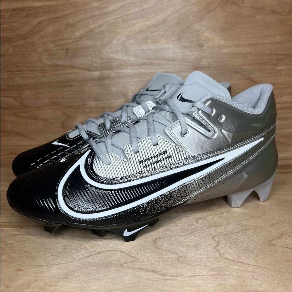 Nike Vapor Edge Elite 360 2 Silver Black/White Football Men’s Cleats Sz 16 - Picture 2 of 10